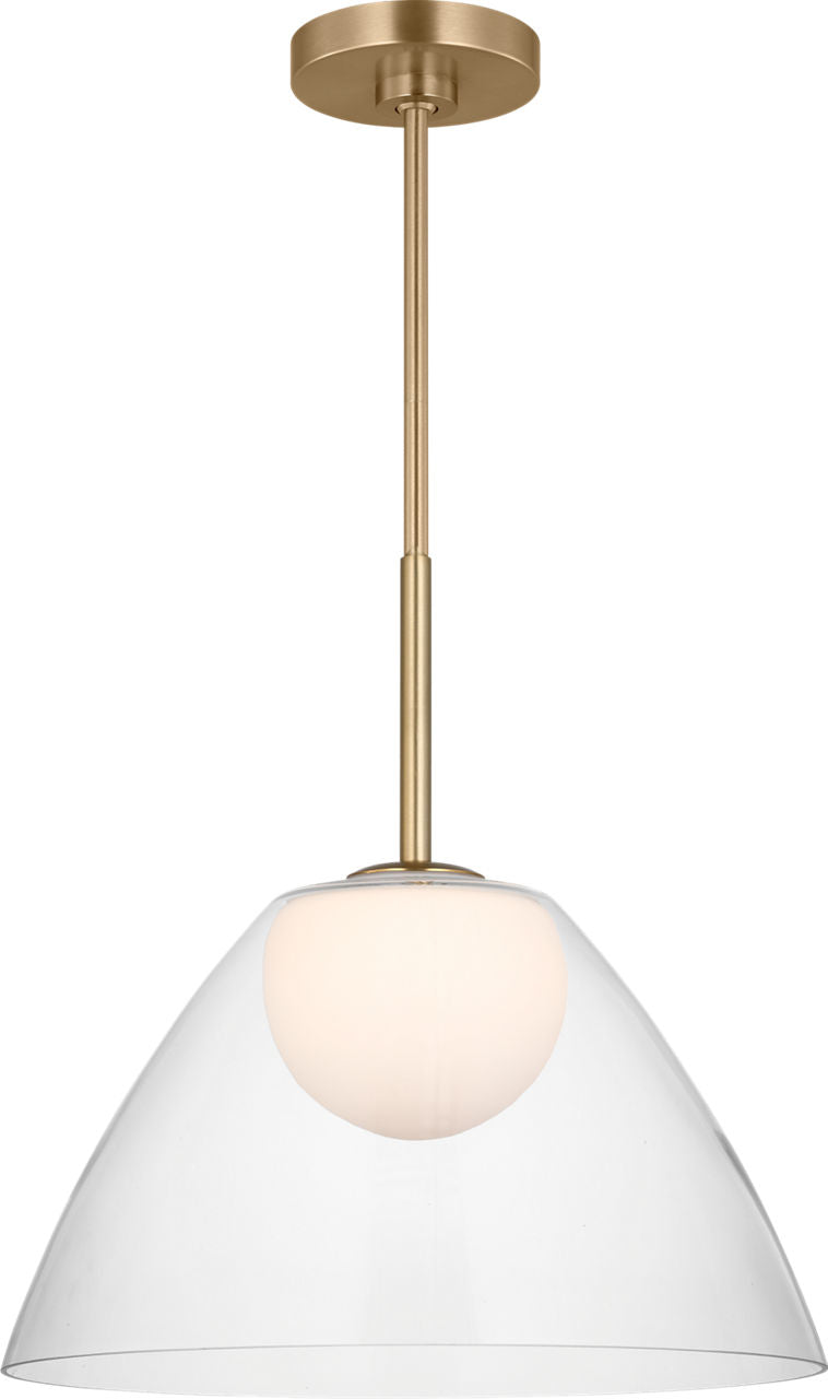 Suma Medium Pendant Satin Brass