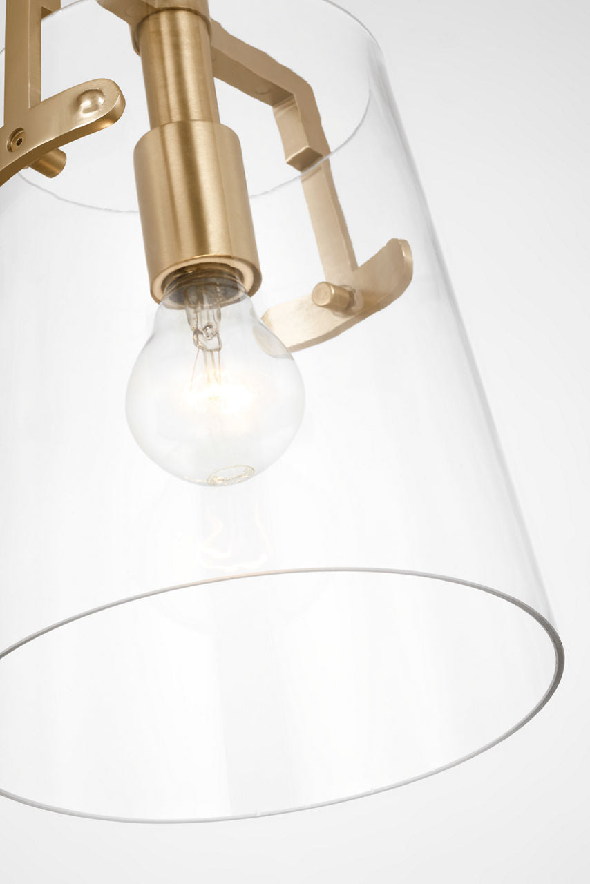 Crofton Small Pendant Satin Brass