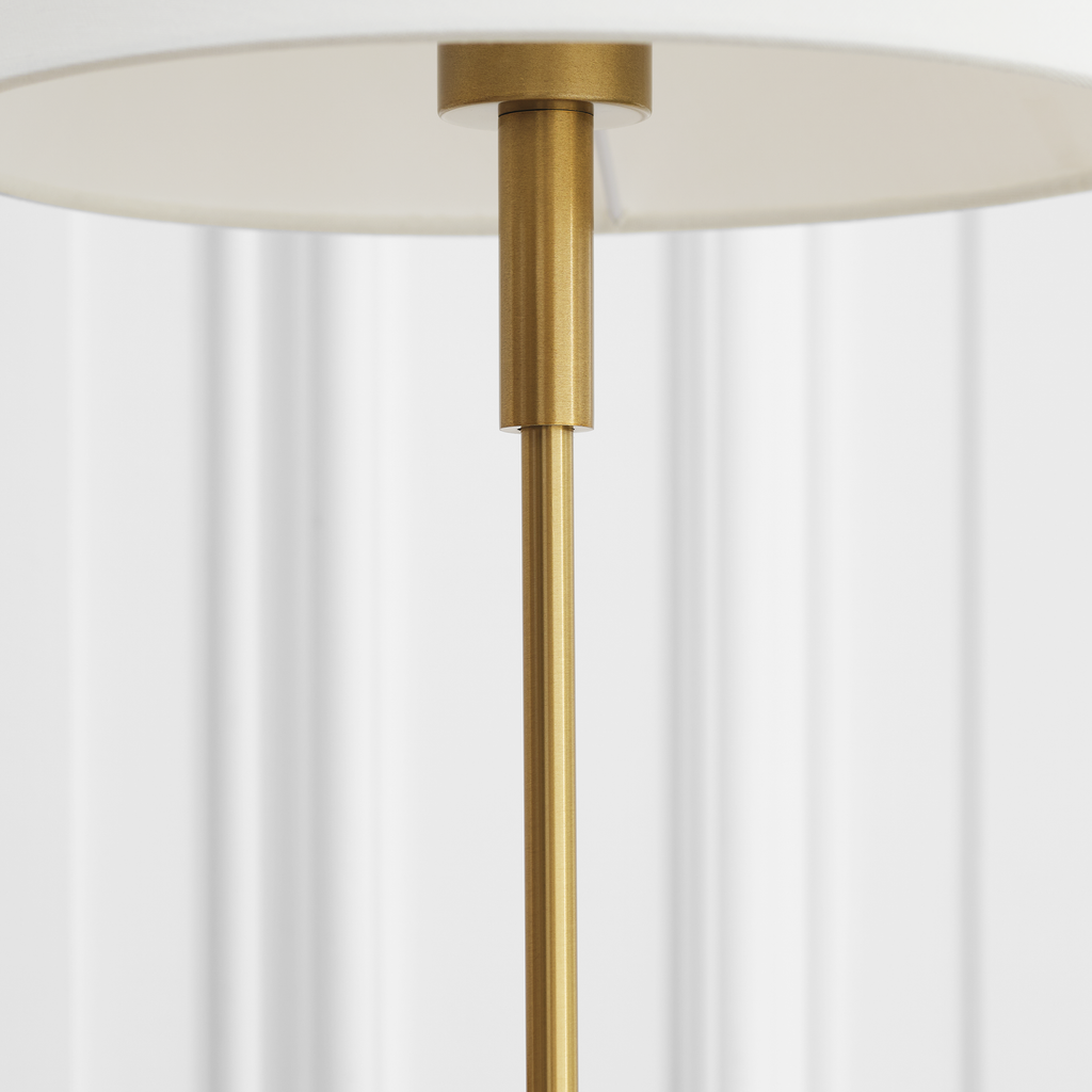 Porteau Medium Table Lamp Satin Brass Bulbs Inc