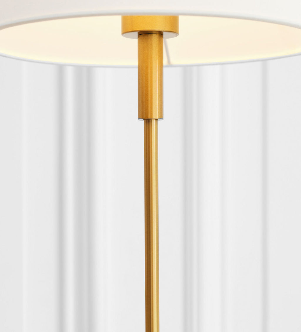Porteau Medium Table Lamp Satin Brass Bulbs Inc