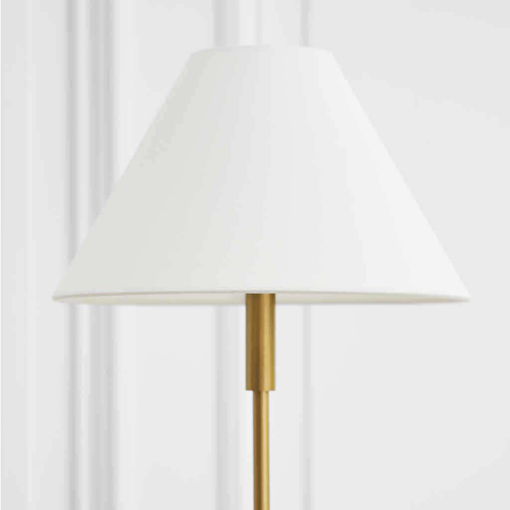 Porteau Medium Table Lamp Satin Brass Bulbs Inc