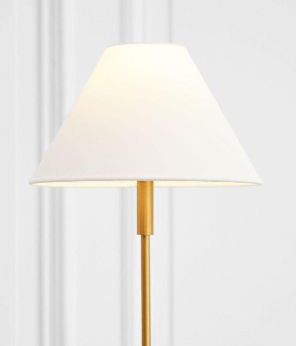 Porteau Medium Table Lamp Satin Brass Bulbs Inc
