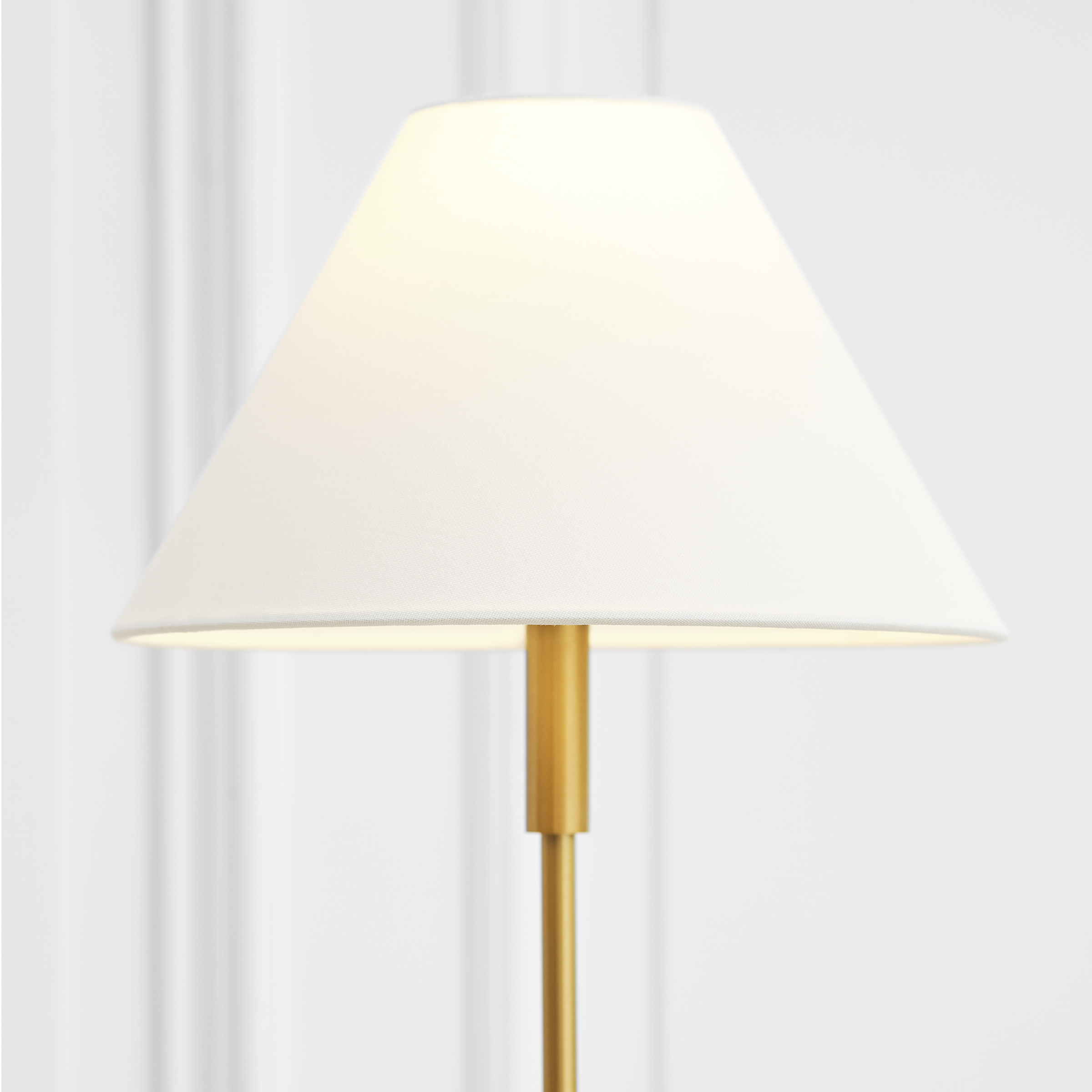 Porteau Medium Table Lamp Satin Brass Bulbs Inc