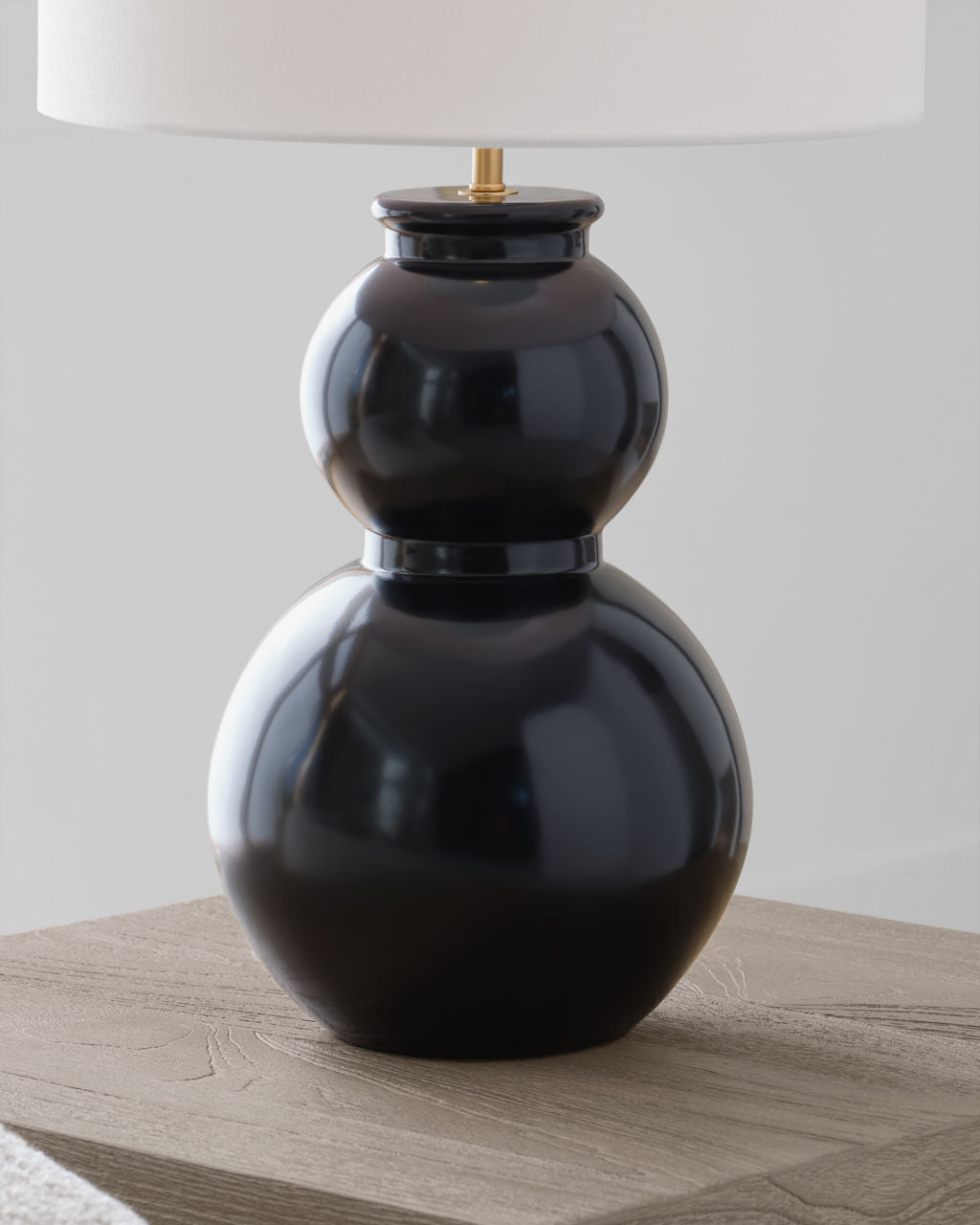 Buckley Medium Table Lamp Gloss Black Bulbs Inc