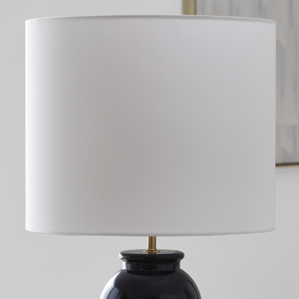 Buckley Medium Table Lamp Gloss Black Bulbs Inc
