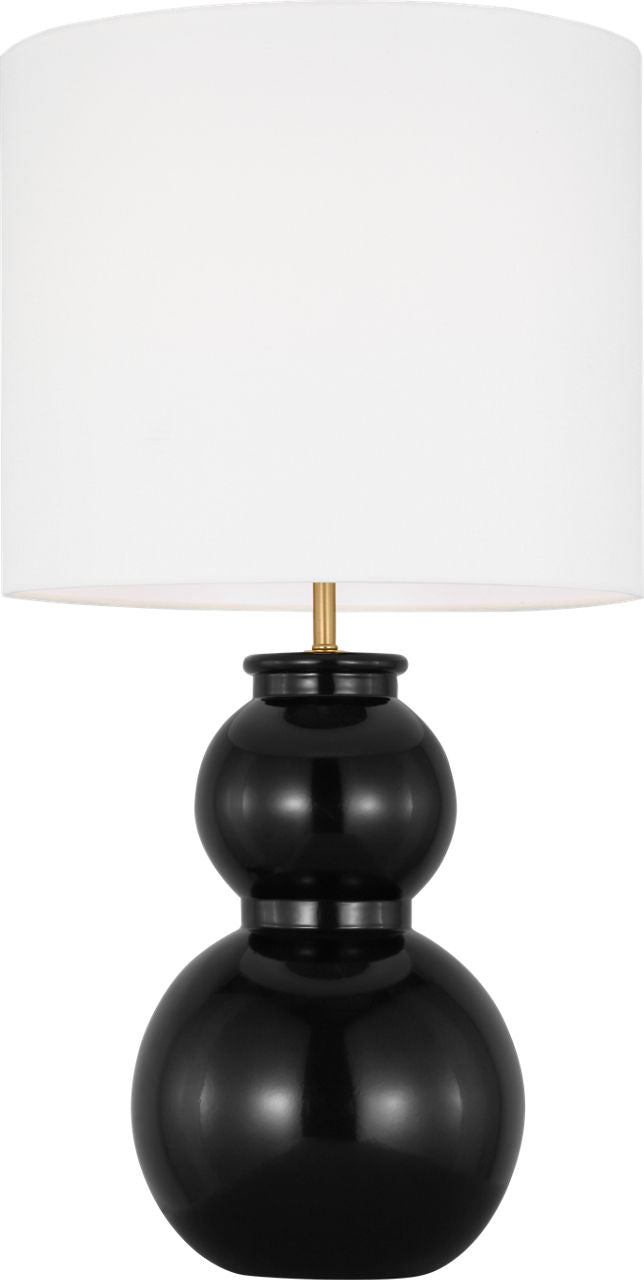 Buckley Medium Table Lamp Gloss Black Bulbs Inc