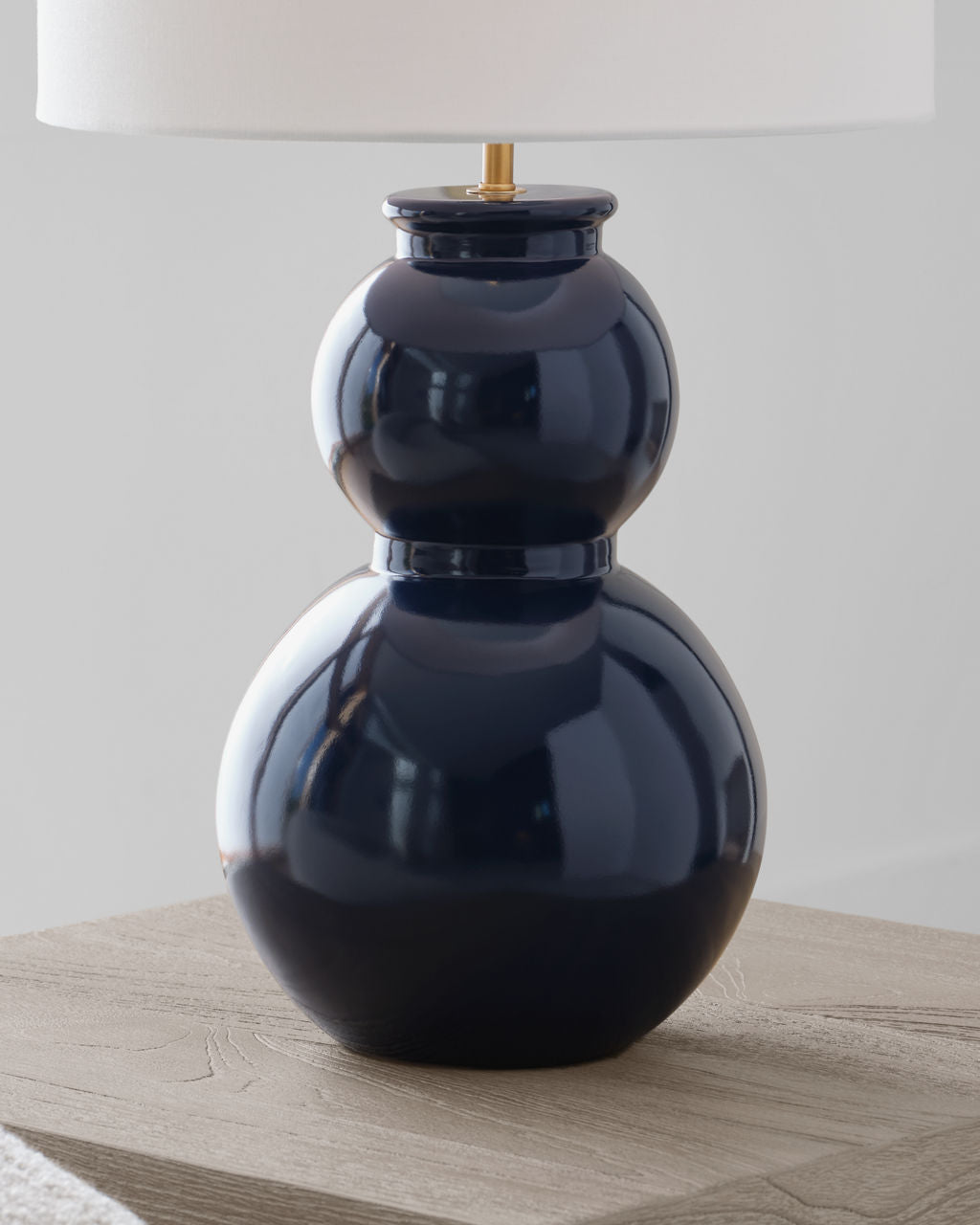 Buckley Medium Table Lamp Gloss Navy Bulbs Inc