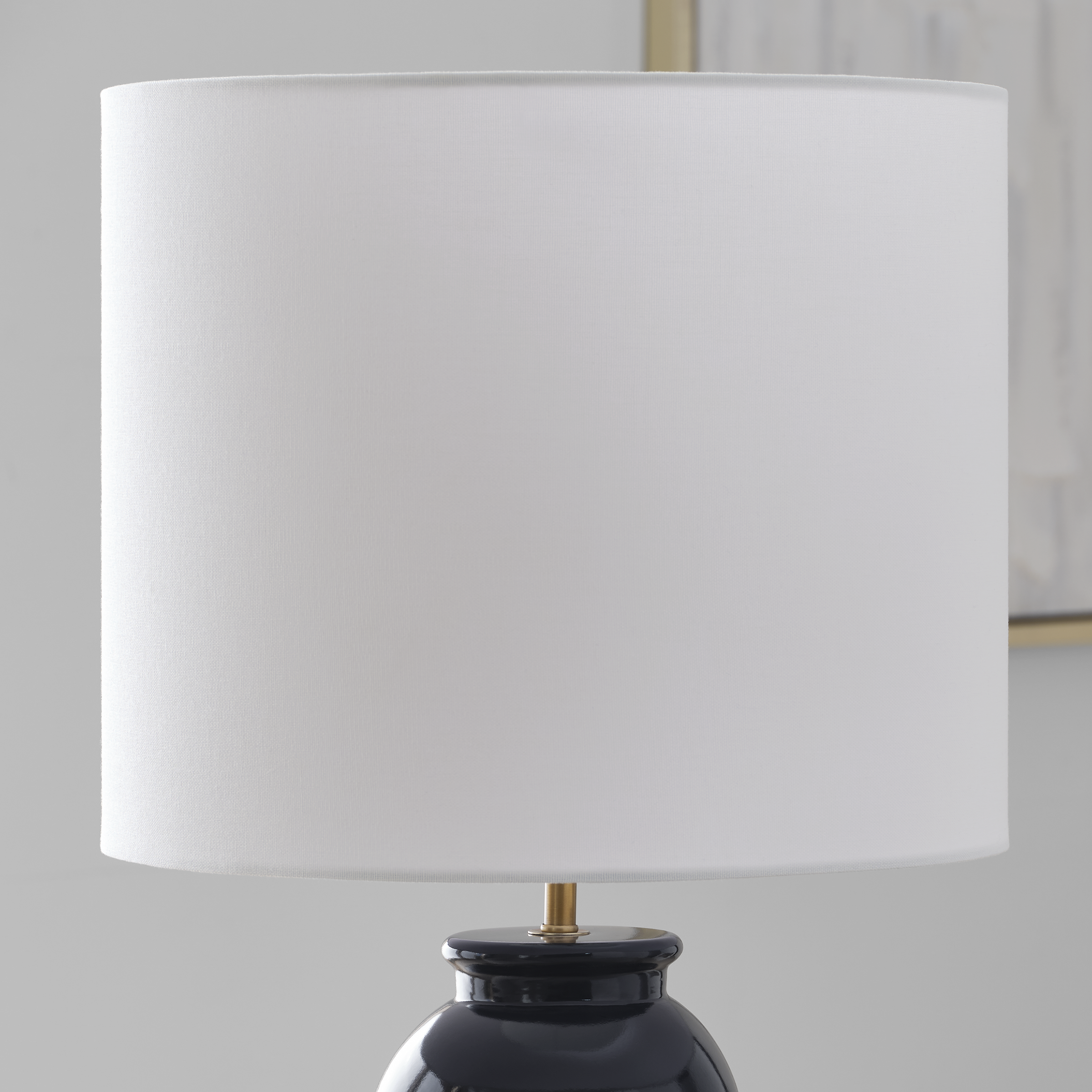 Buckley Medium Table Lamp Gloss Navy Bulbs Inc