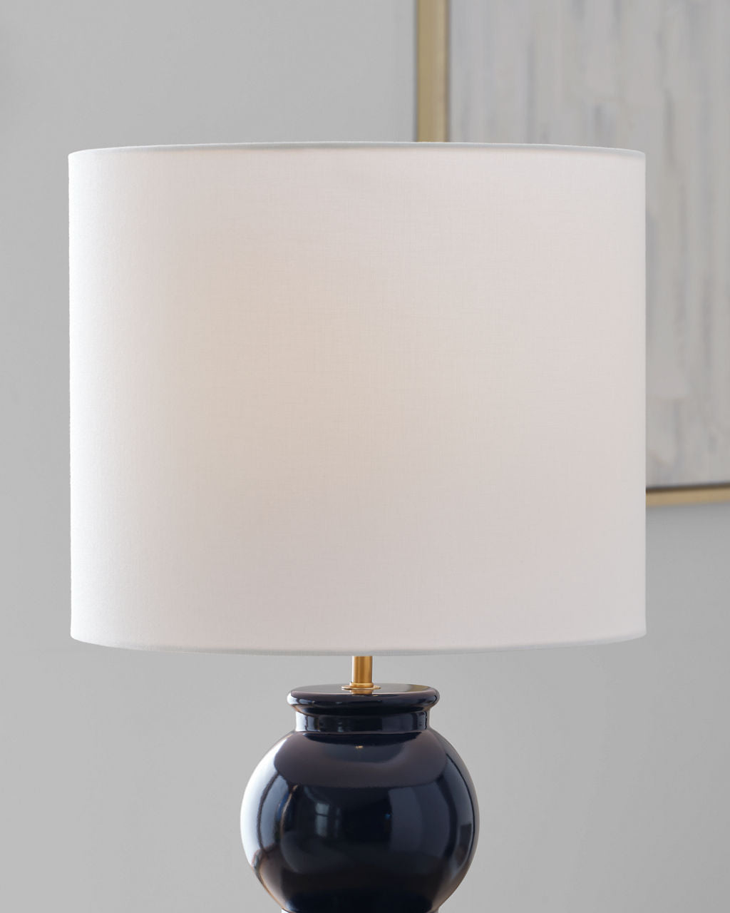 Buckley Medium Table Lamp Gloss Navy Bulbs Inc