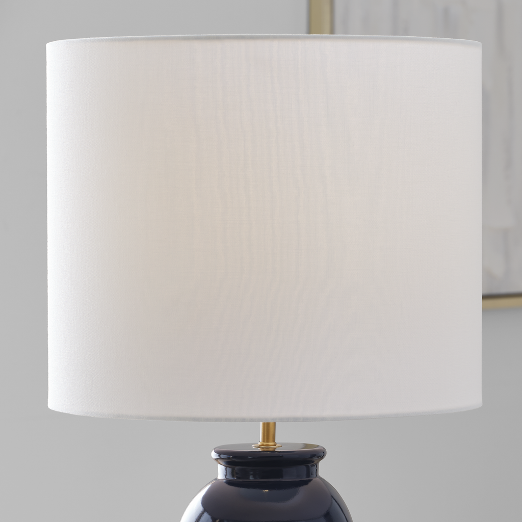 Buckley Medium Table Lamp Gloss Navy Bulbs Inc