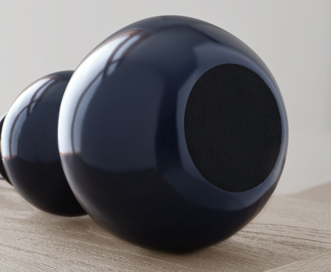 Buckley Medium Table Lamp Gloss Navy Bulbs Inc