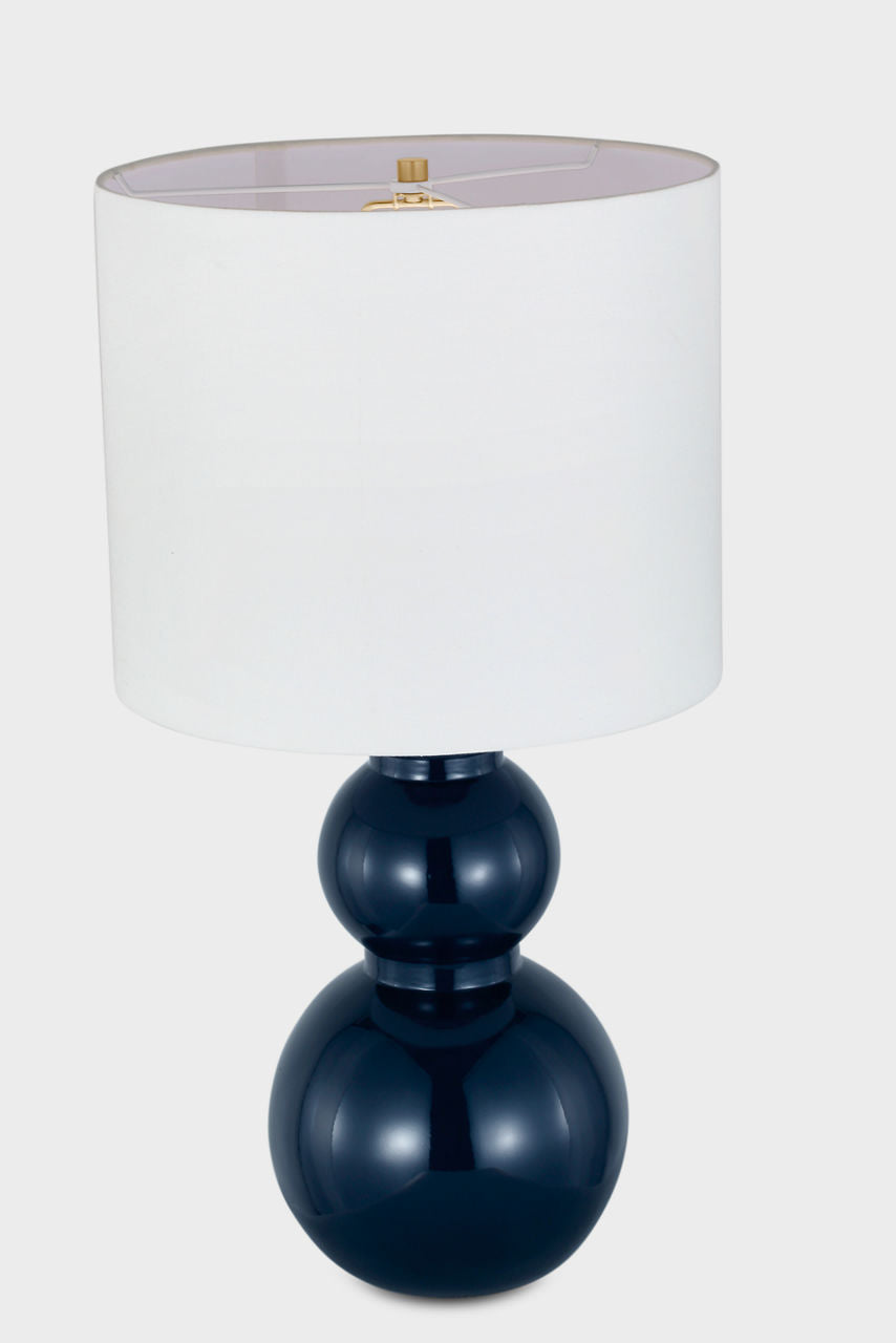 Buckley Medium Table Lamp Gloss Navy Bulbs Inc