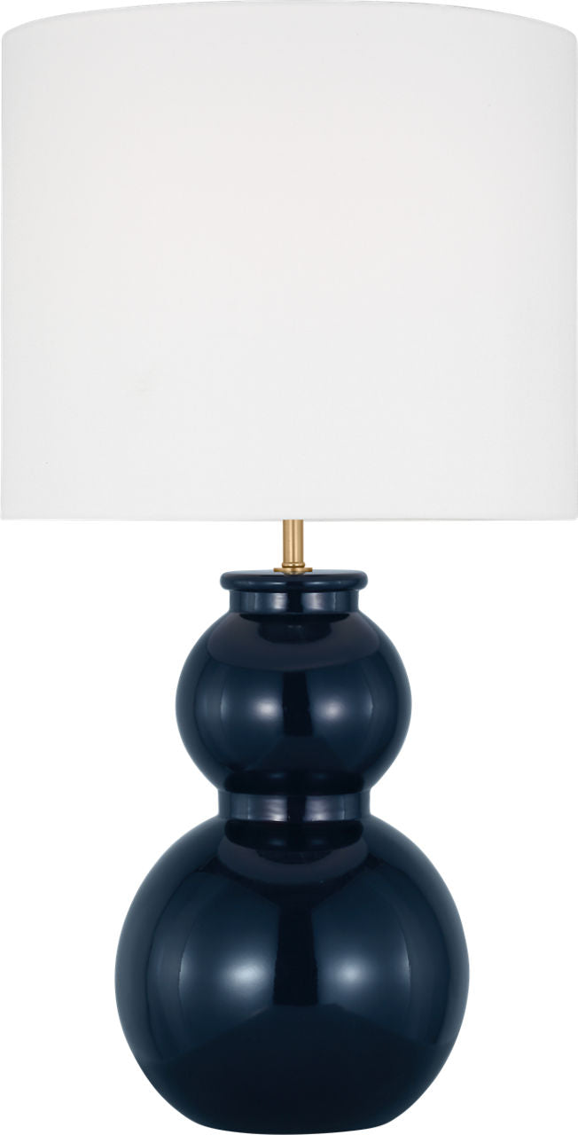 Buckley Medium Table Lamp Gloss Navy Bulbs Inc