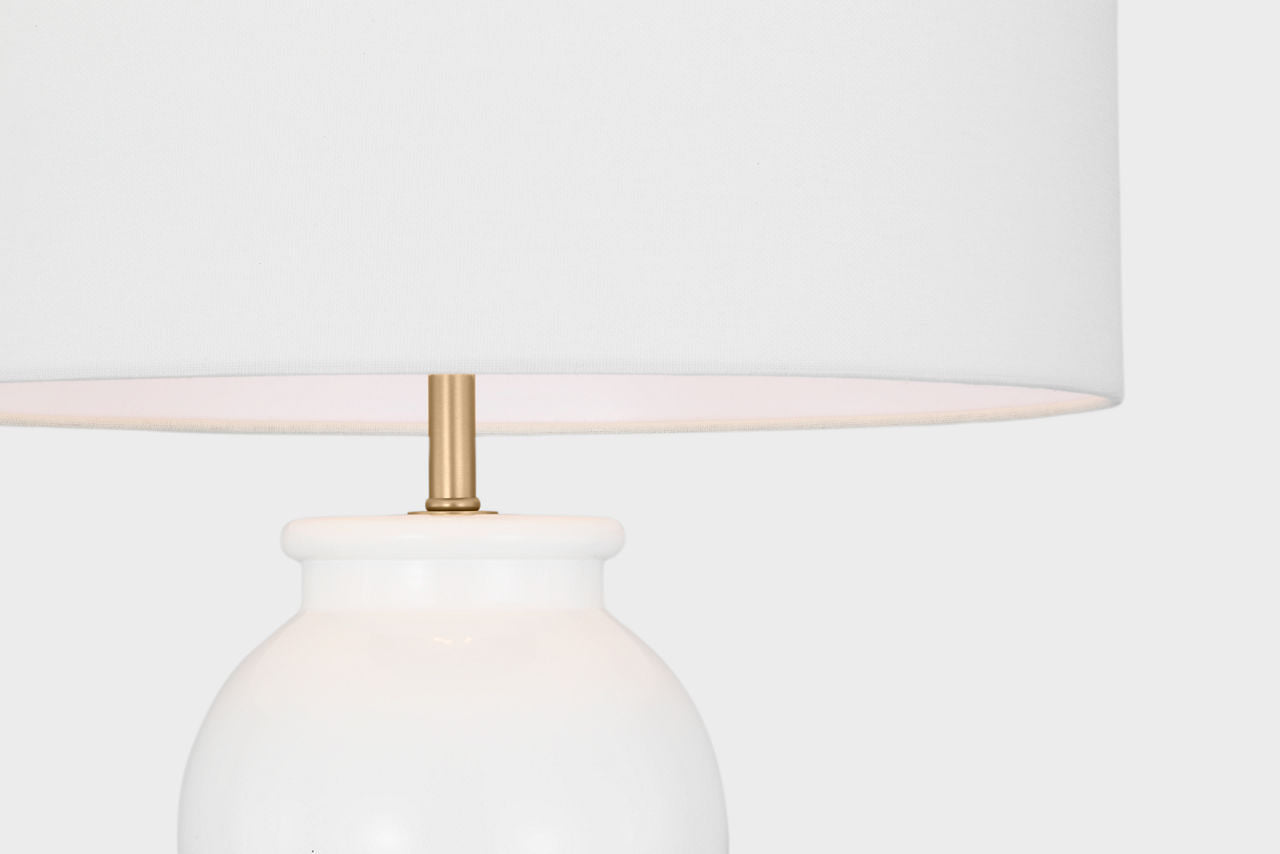Buckley Medium Table Lamp Gloss White Bulbs Inc