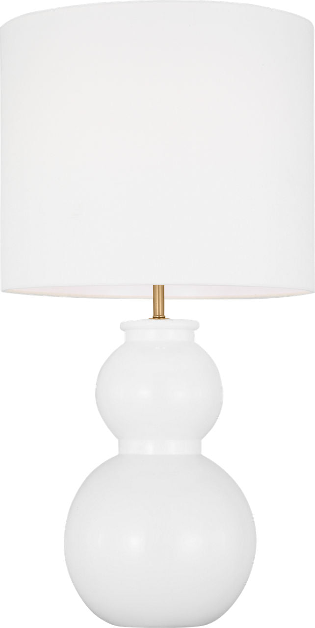 Buckley Medium Table Lamp Gloss White Bulbs Inc