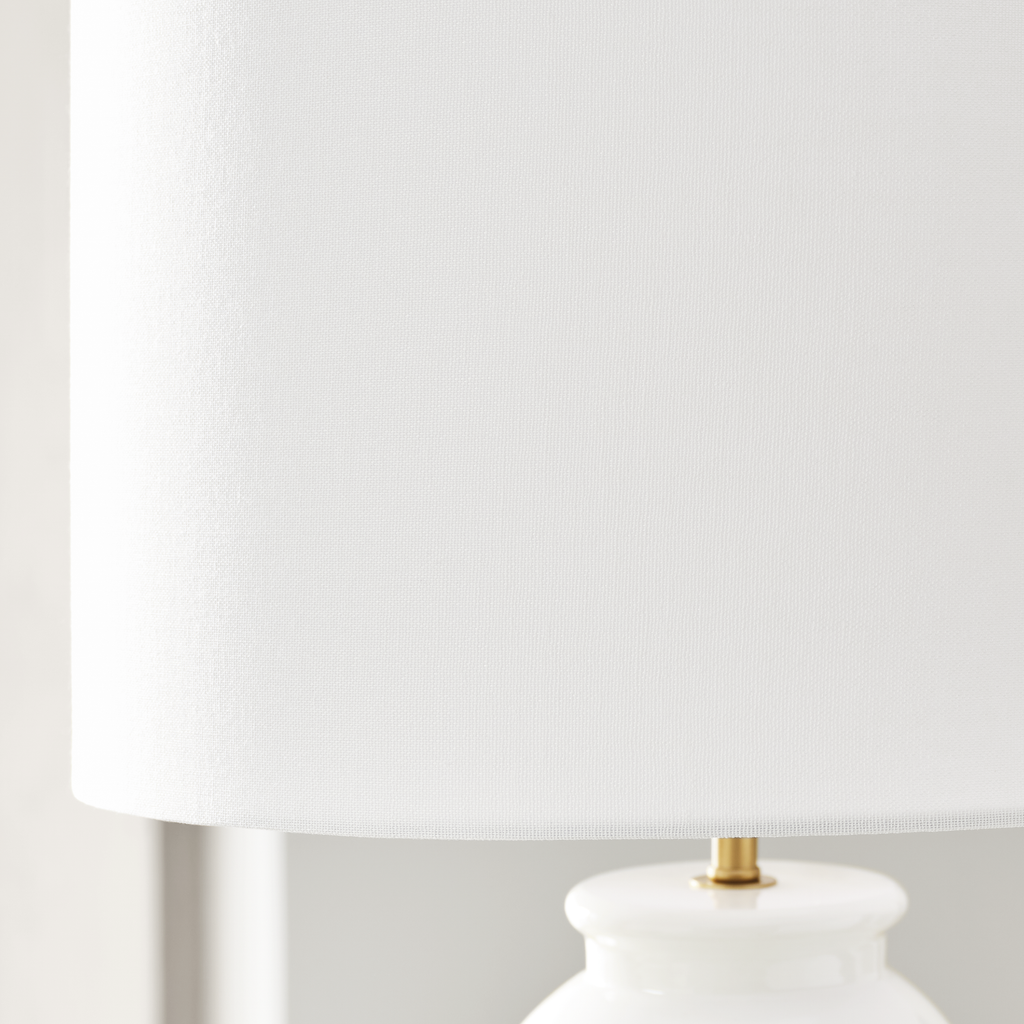 Buckley Medium Table Lamp Gloss White Bulbs Inc