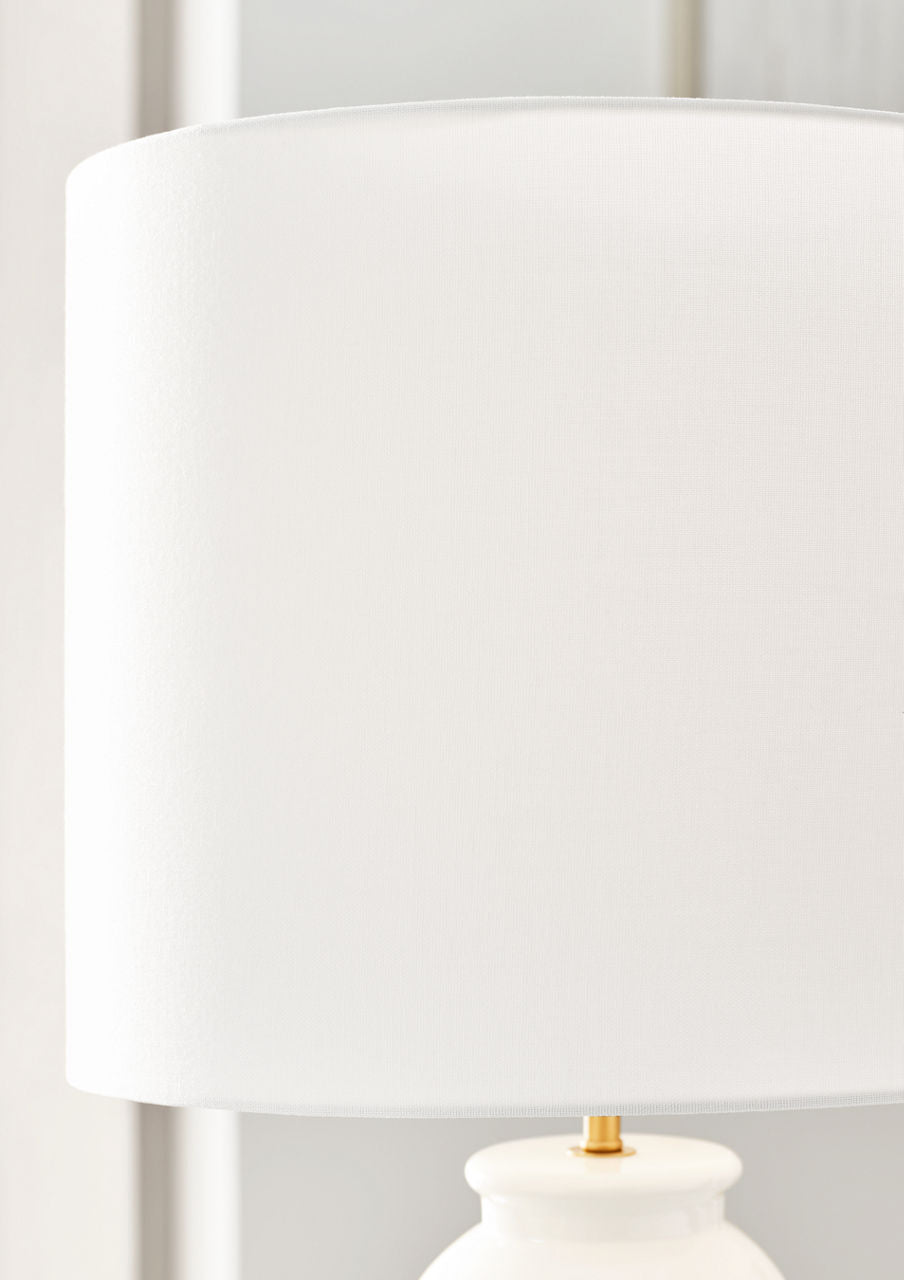 Buckley Medium Table Lamp Gloss White Bulbs Inc