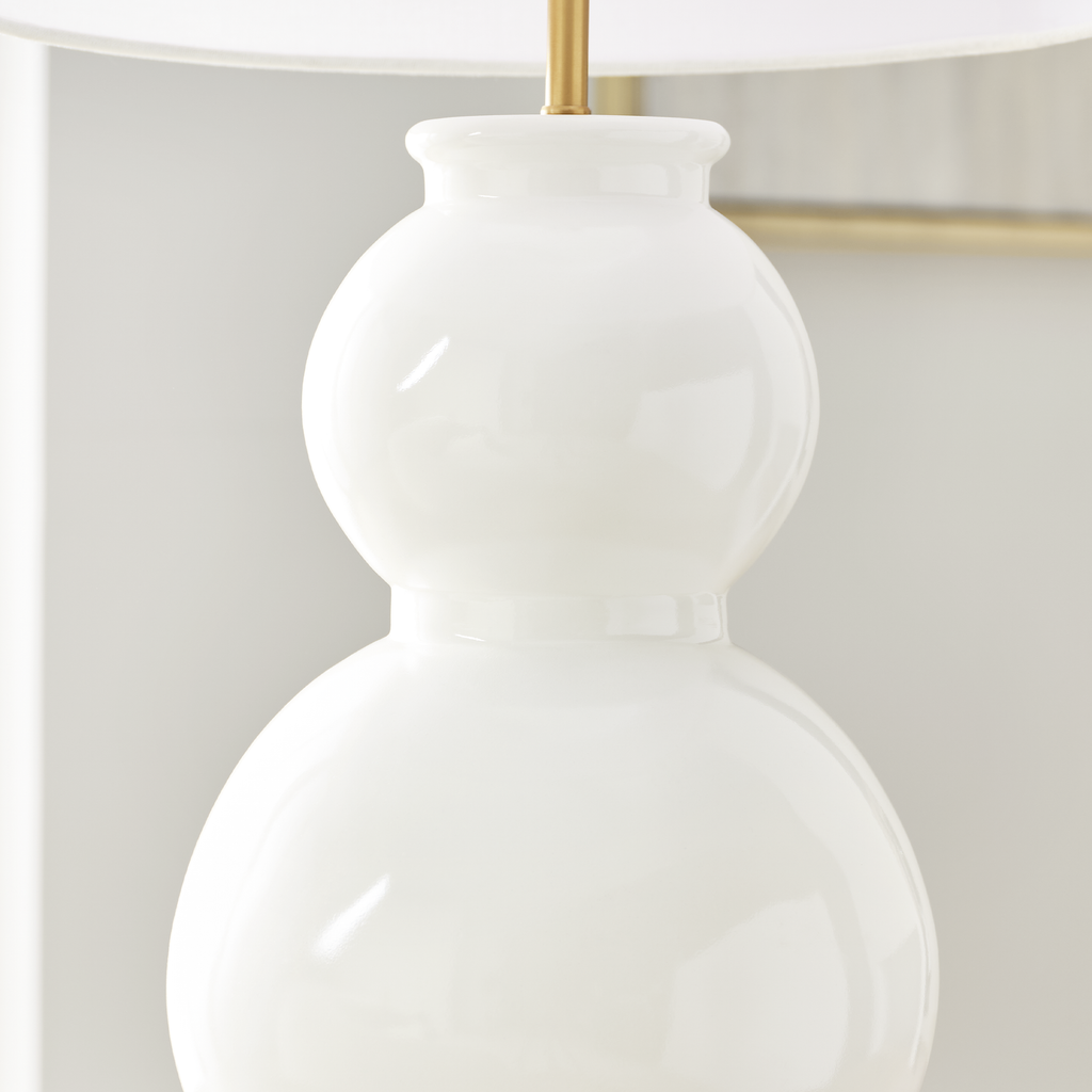 Buckley Medium Table Lamp Gloss White Bulbs Inc