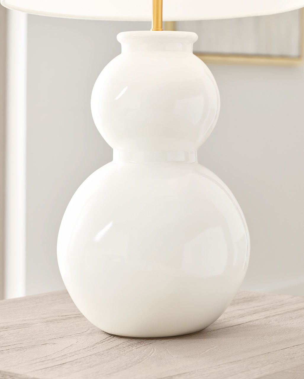 Buckley Medium Table Lamp Gloss White Bulbs Inc