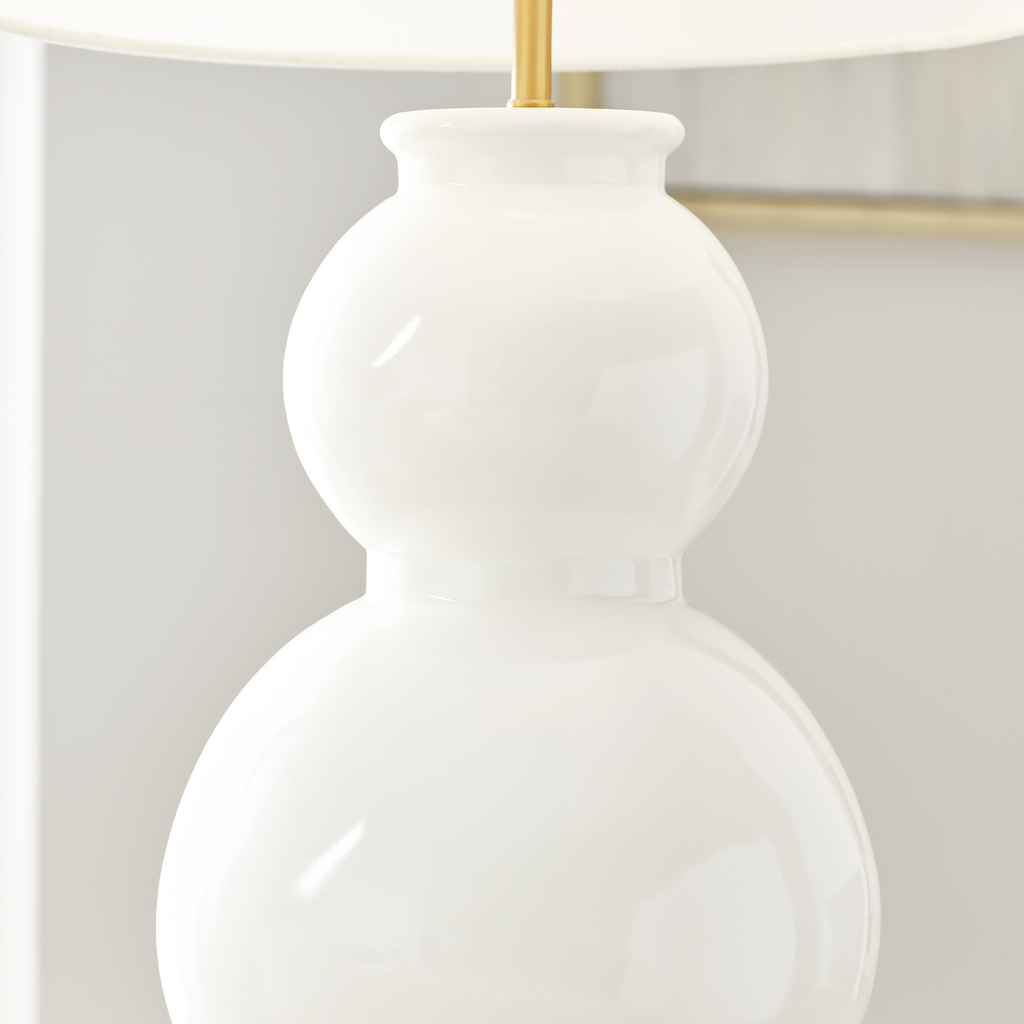 Buckley Medium Table Lamp Gloss White Bulbs Inc