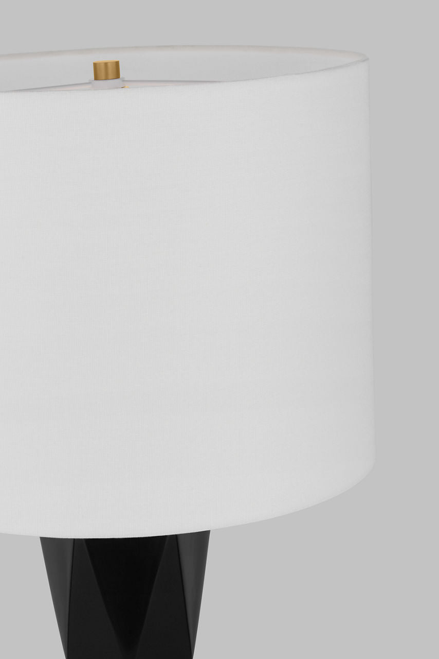 Fernwood Medium Table Lamp Gloss Black Bulbs Inc