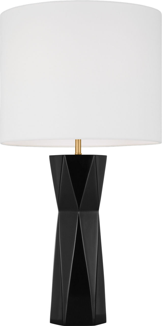 Fernwood Medium Table Lamp Gloss Black Bulbs Inc