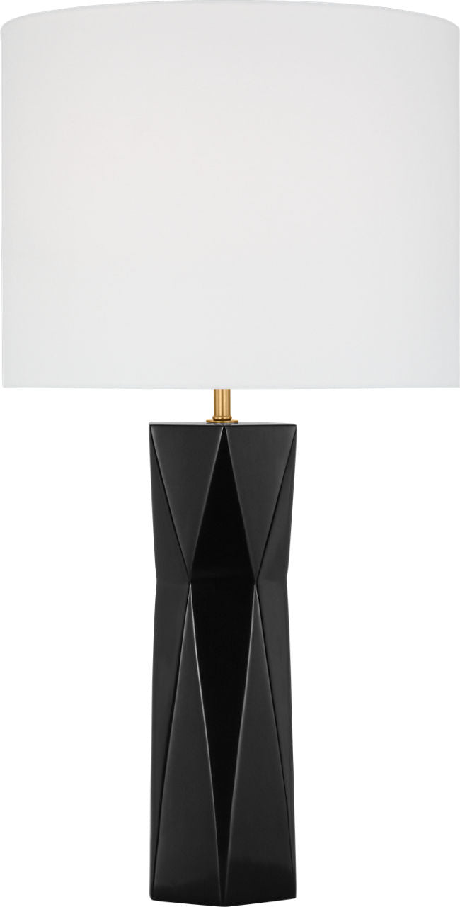 Fernwood Medium Table Lamp Gloss Black Bulbs Inc