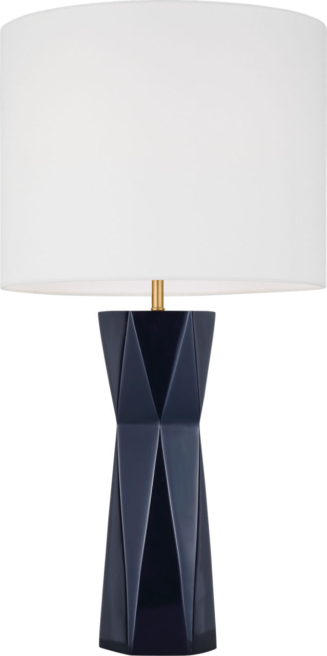 Fernwood Medium Table Lamp Gloss Navy Bulbs Inc
