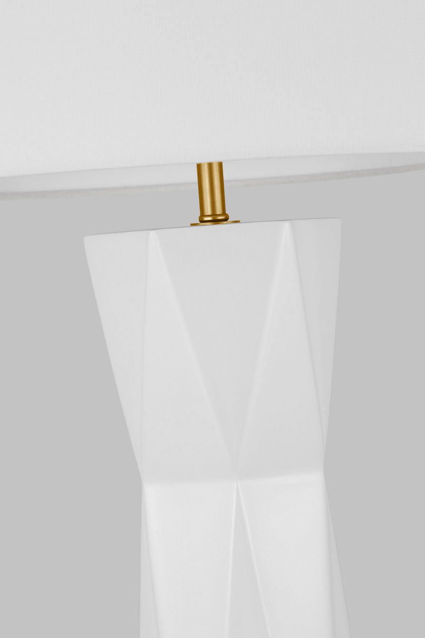Fernwood Medium Table Lamp Gloss White Bulbs Inc