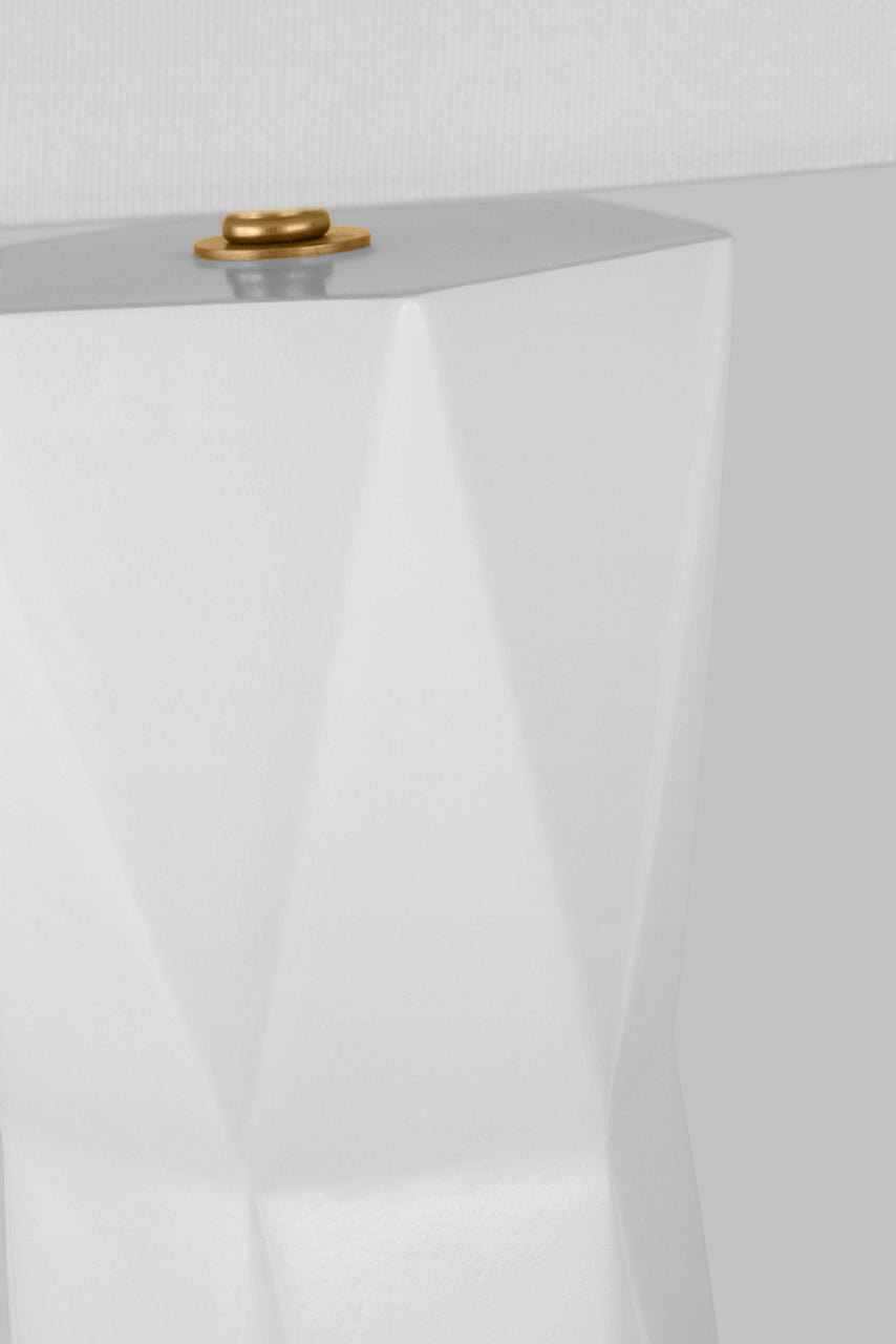 Fernwood Medium Table Lamp Gloss White Bulbs Inc