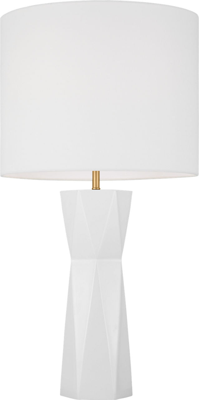 Fernwood Medium Table Lamp Gloss White Bulbs Inc