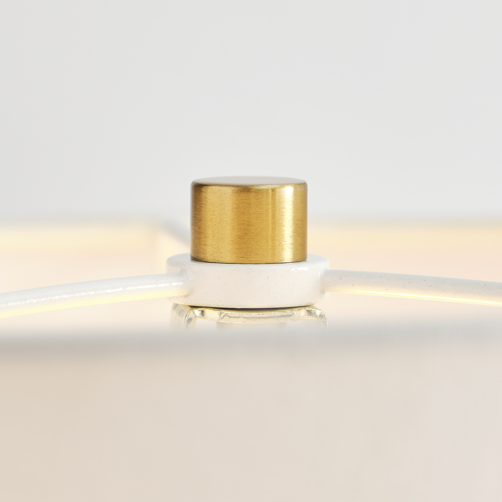 Fernwood Medium Table Lamp Gloss White Bulbs Inc