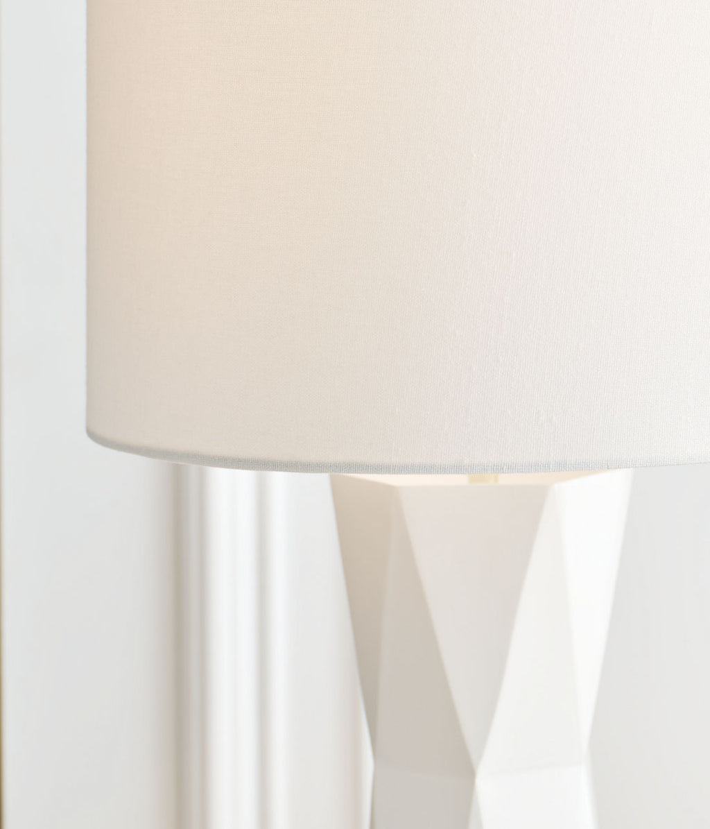 Fernwood Medium Table Lamp Gloss White Bulbs Inc