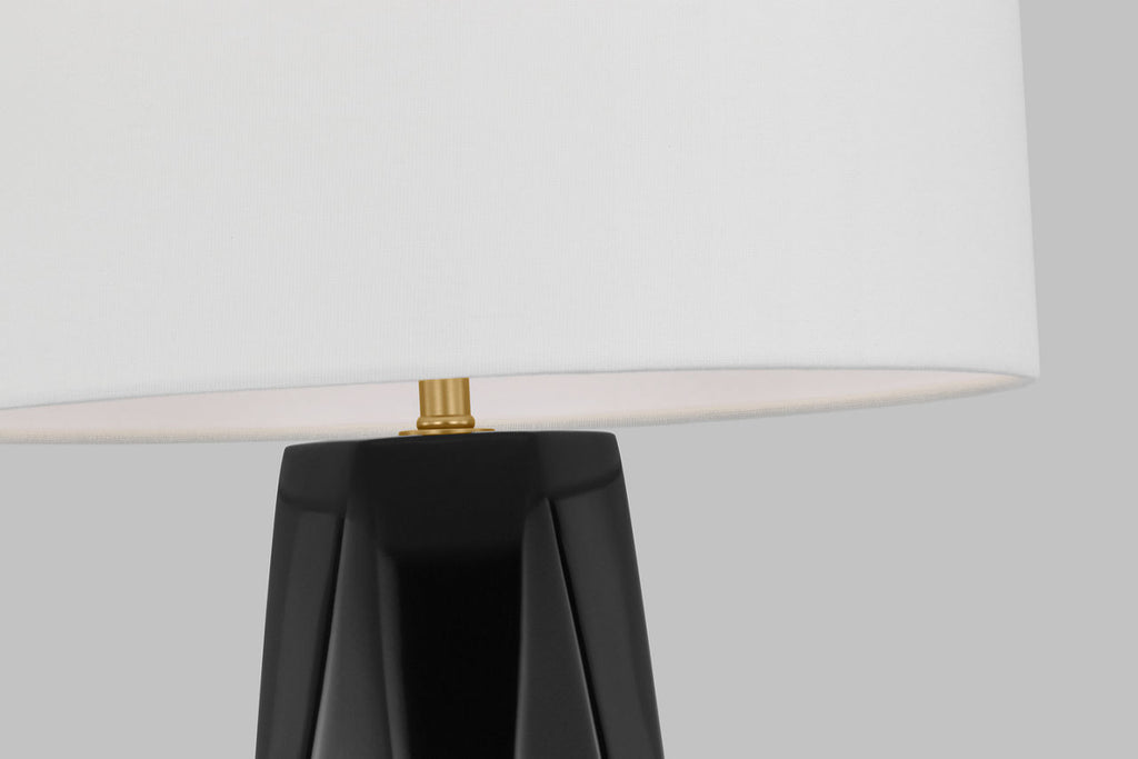 Moresby Medium Table Lamp Gloss Black Bulbs Inc