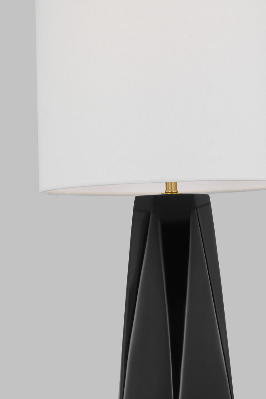 Moresby Medium Table Lamp Gloss Black Bulbs Inc
