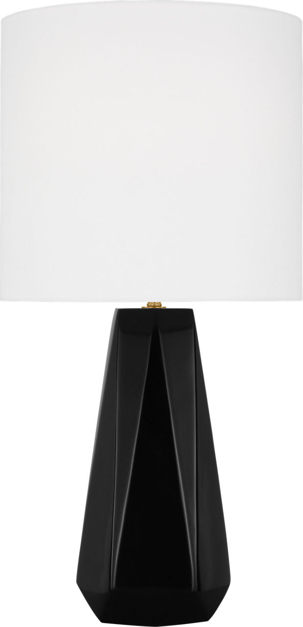 Moresby Medium Table Lamp Gloss Black Bulbs Inc