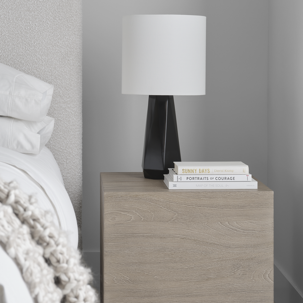 Moresby Medium Table Lamp Gloss Black Bulbs Inc