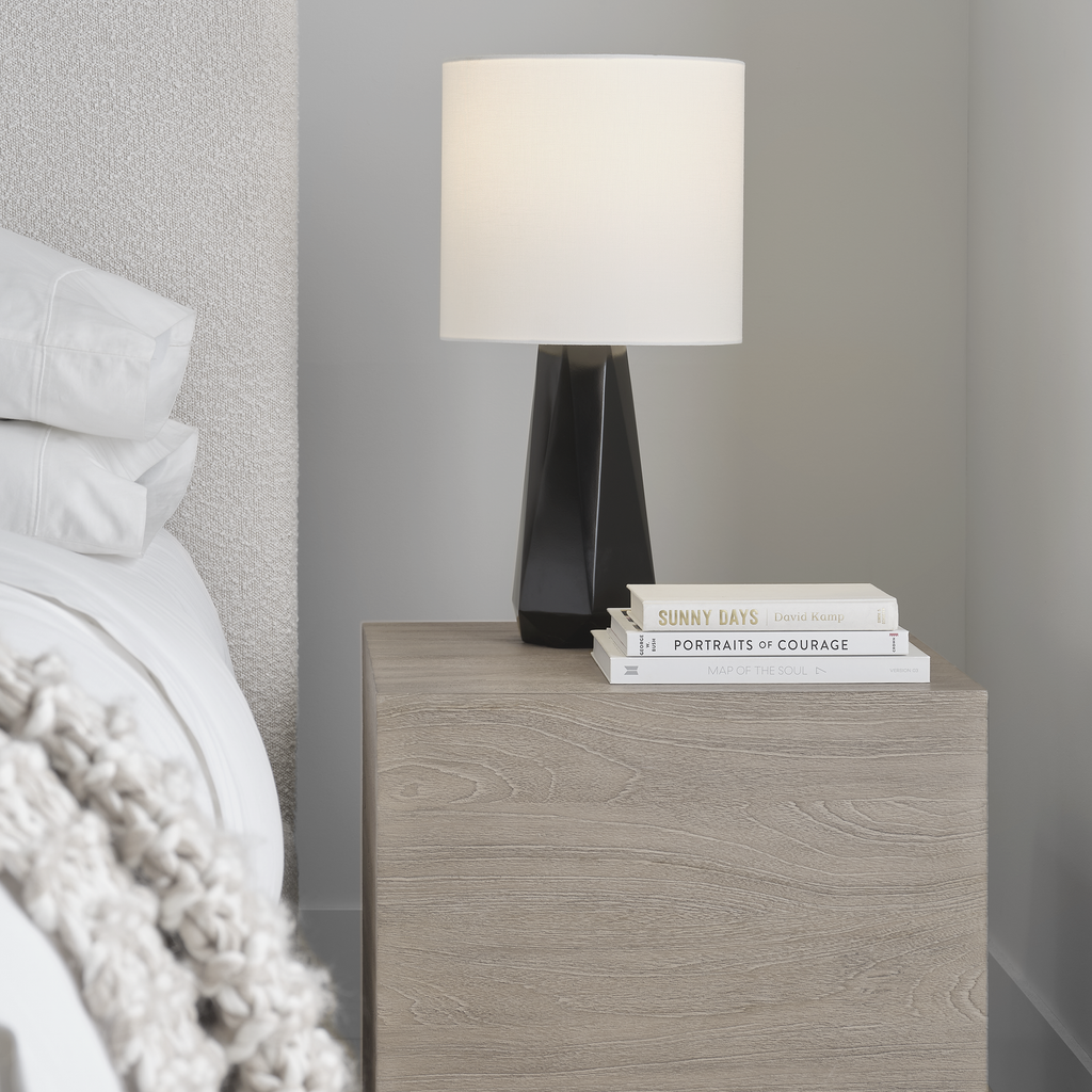 Moresby Medium Table Lamp Gloss Black Bulbs Inc