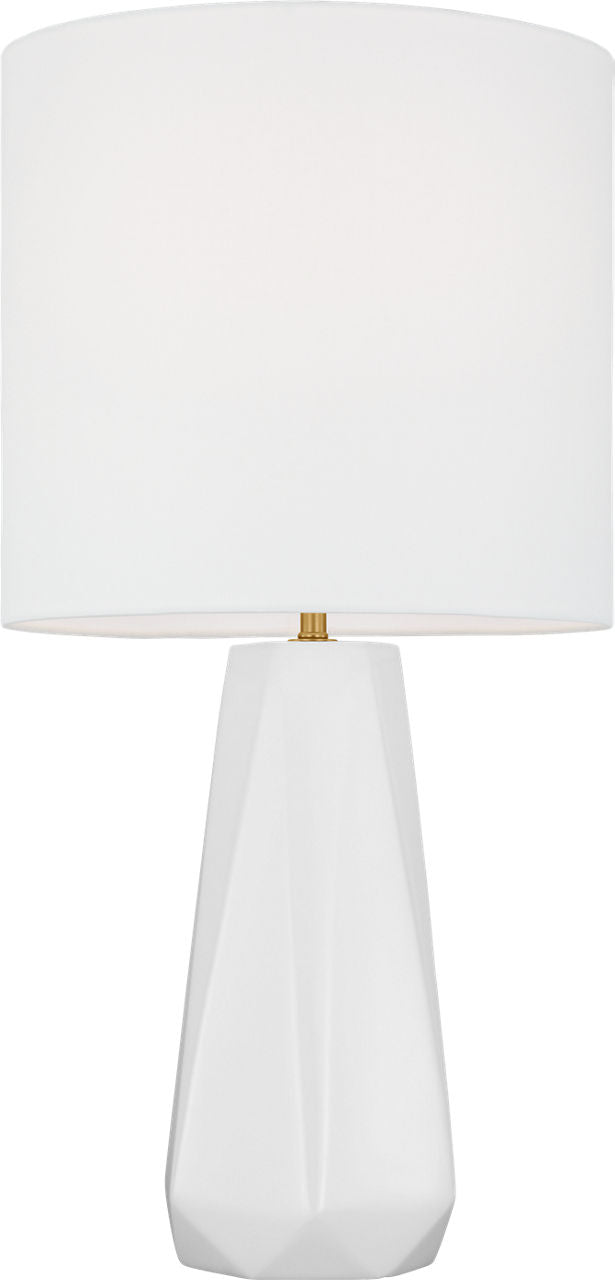 Moresby Medium Table Lamp Gloss White Bulbs Inc