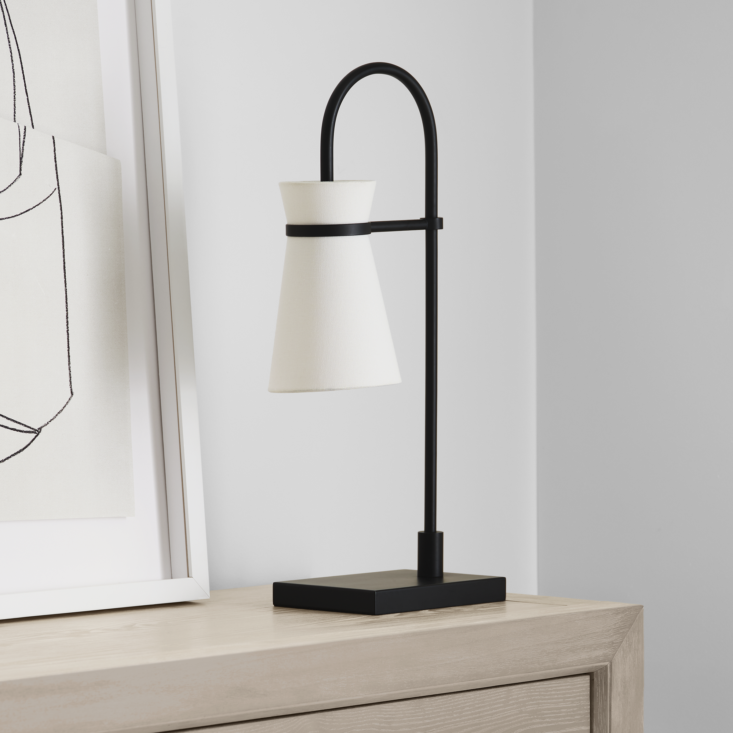 Binx Medium Task Table Lamp Midnight Black Bulbs Inc