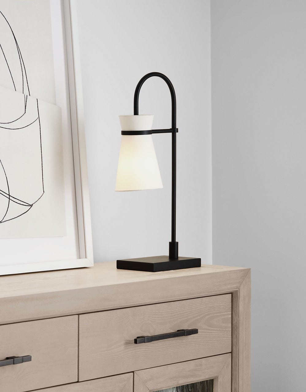 Binx Medium Task Table Lamp Midnight Black Bulbs Inc