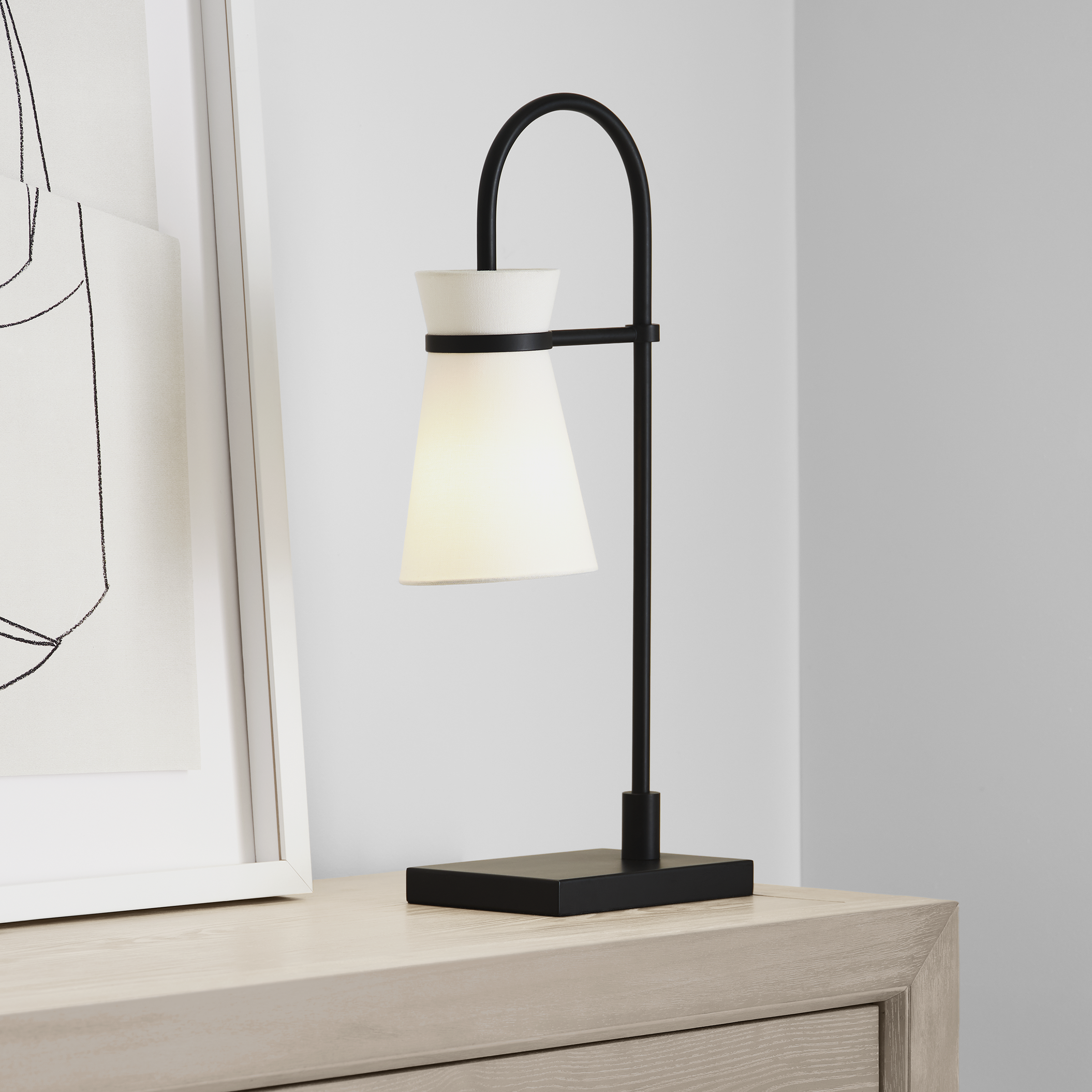 Binx Medium Task Table Lamp Midnight Black Bulbs Inc