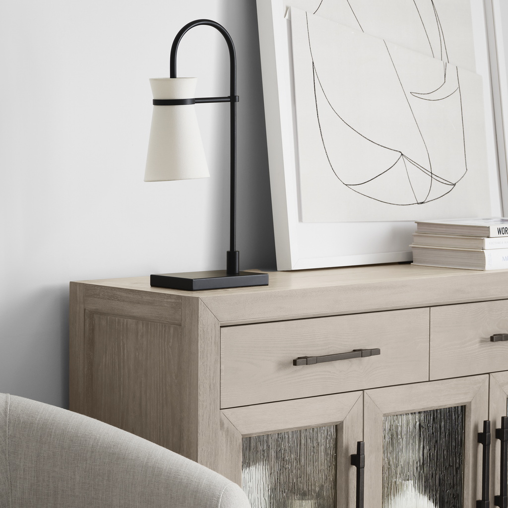 Binx Medium Task Table Lamp Midnight Black Bulbs Inc