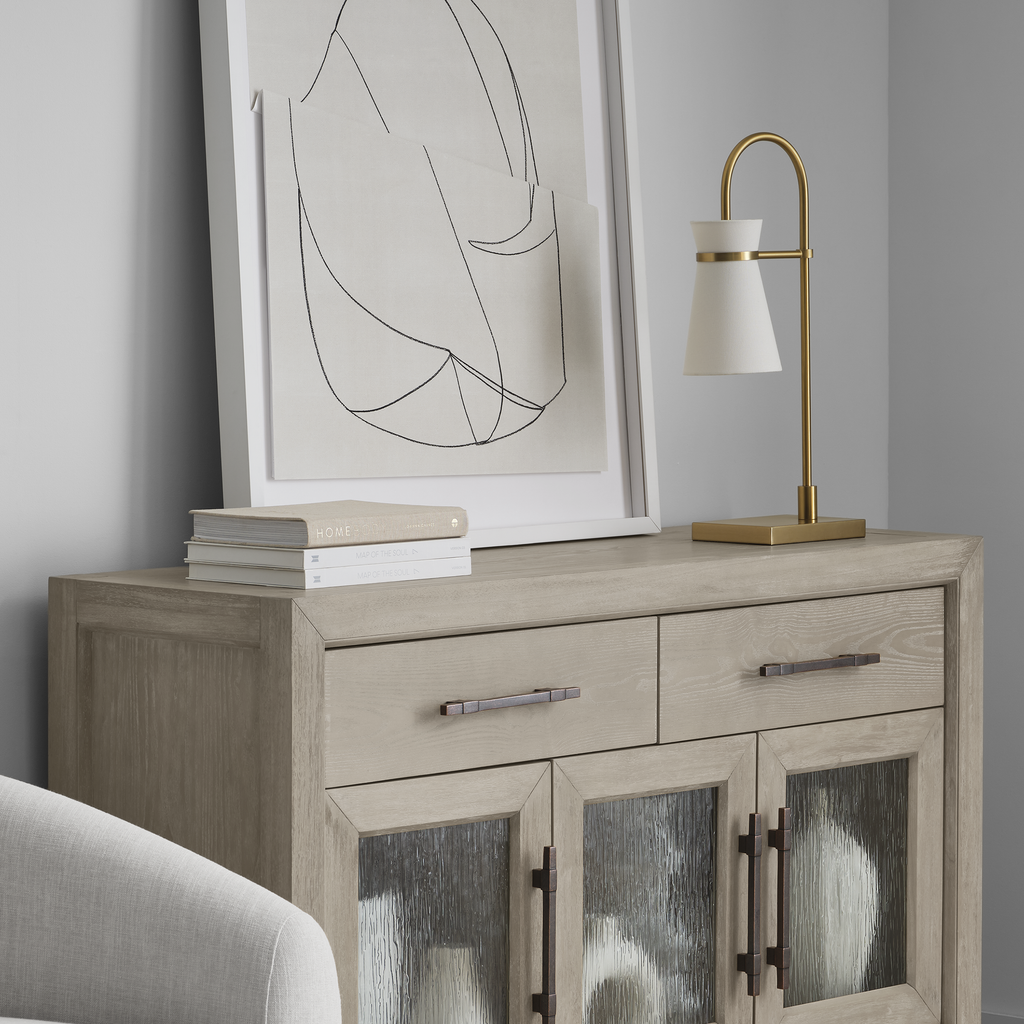 Binx Medium Task Table Lamp Satin Brass Bulbs Inc