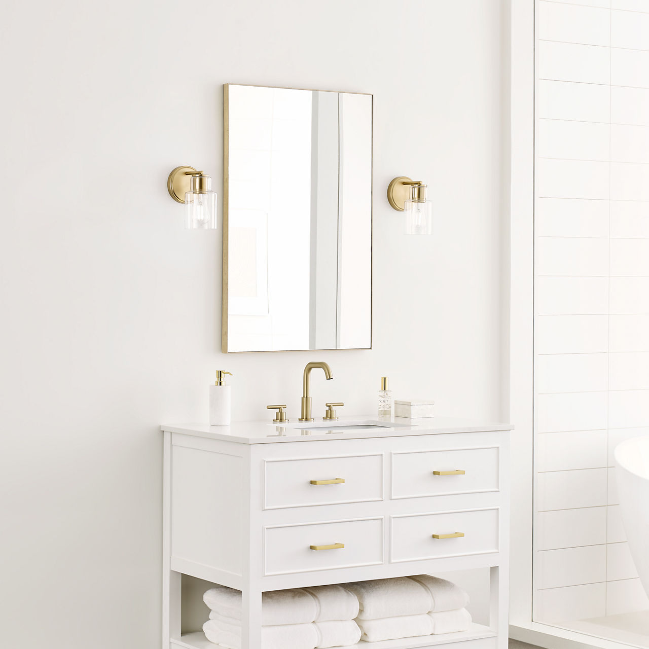 Sayward Small Sconce Satin Brass