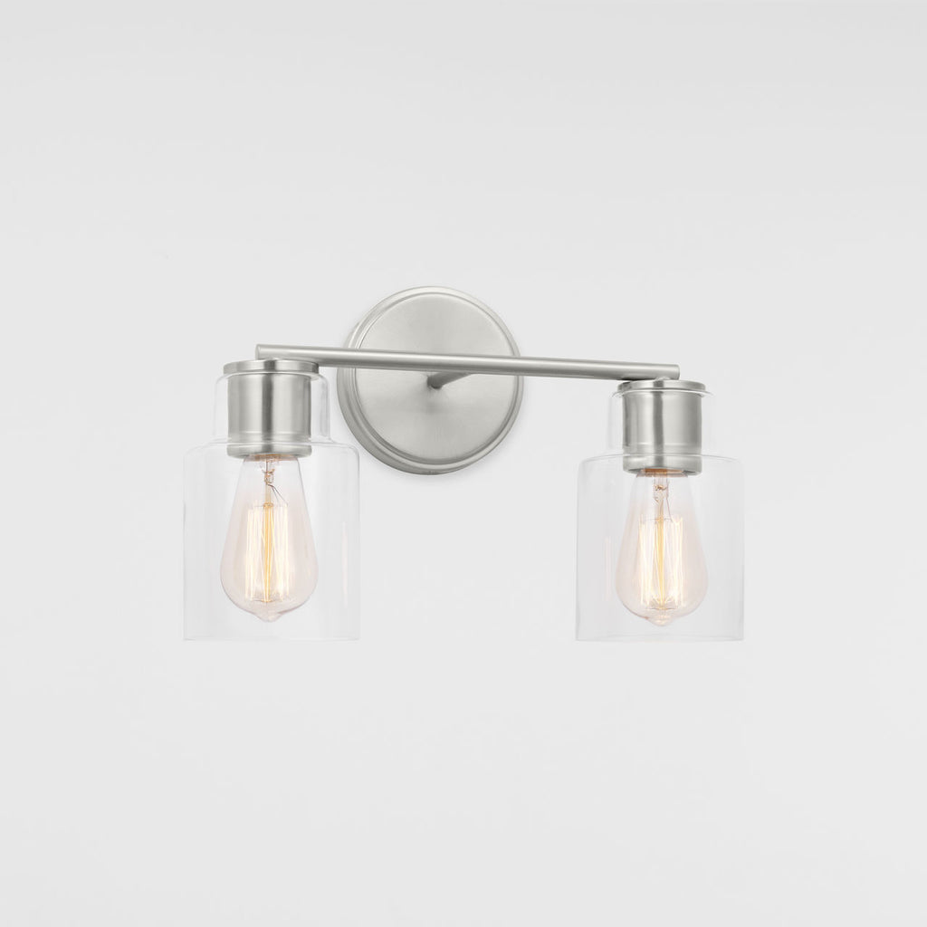Sayward 2-Light Bath Sconce | Brushed Steel Bulb(s) Not Included