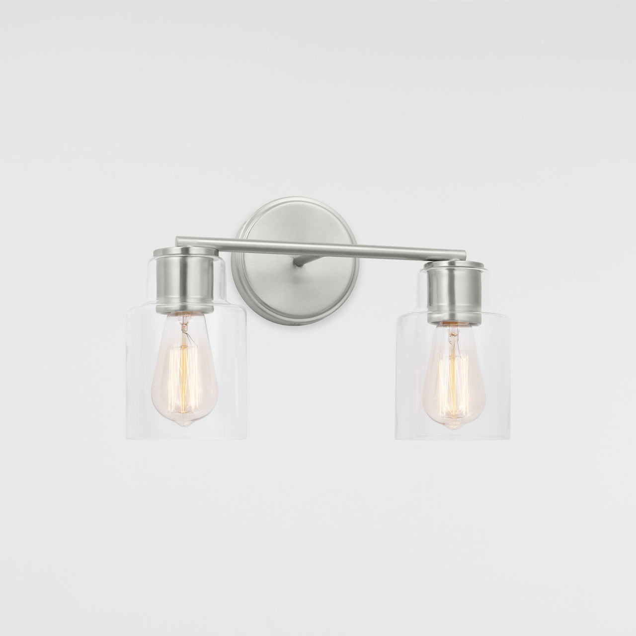 Sayward 2-Light Bath Sconce | Brushed Steel Bulb(s) Not Included