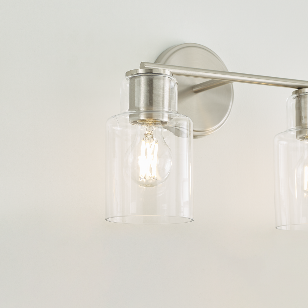 Sayward 2-Light Bath Sconce | Brushed Steel Bulb(s) Not Included