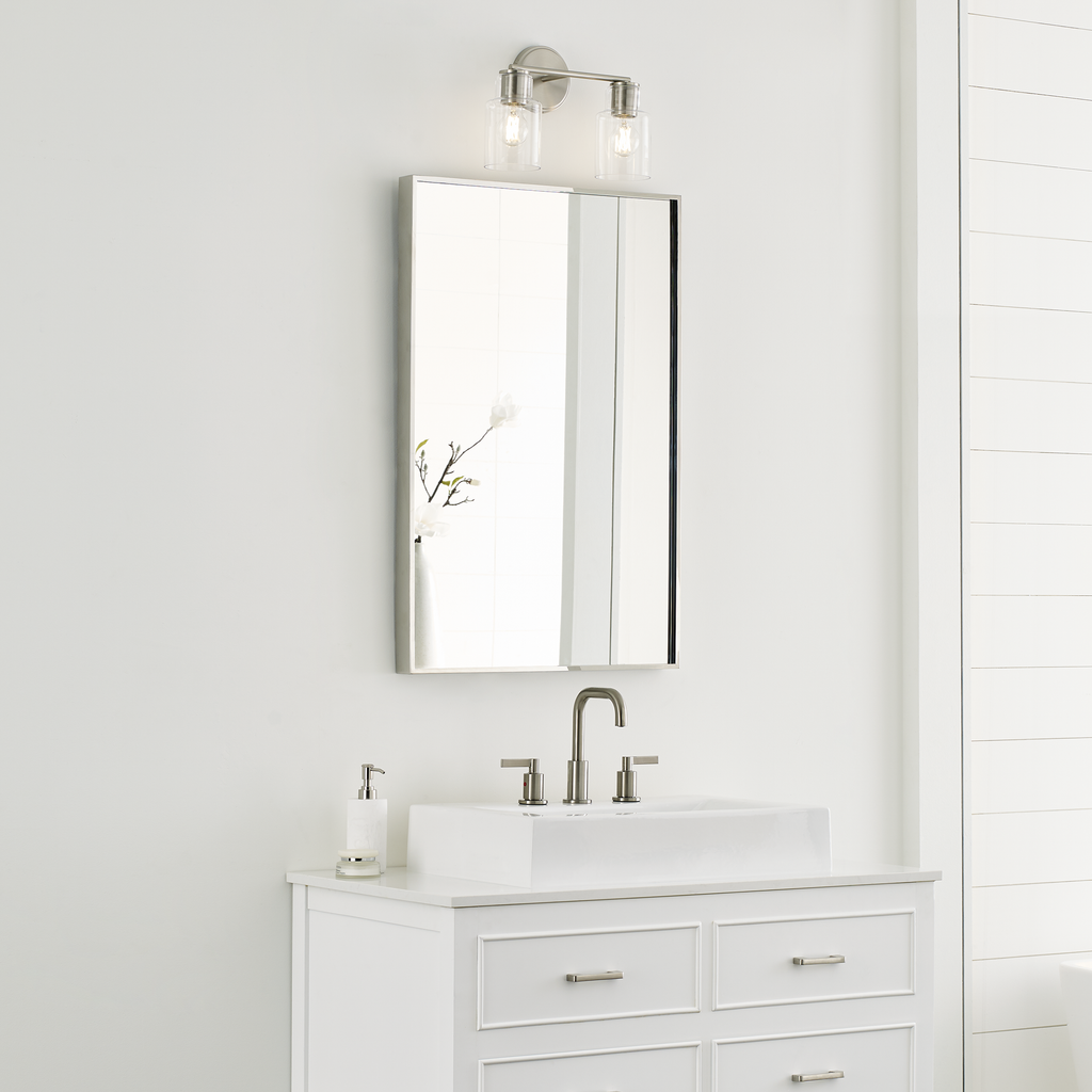 Sayward 2-Light Bath Sconce | Brushed Steel Bulb(s) Not Included