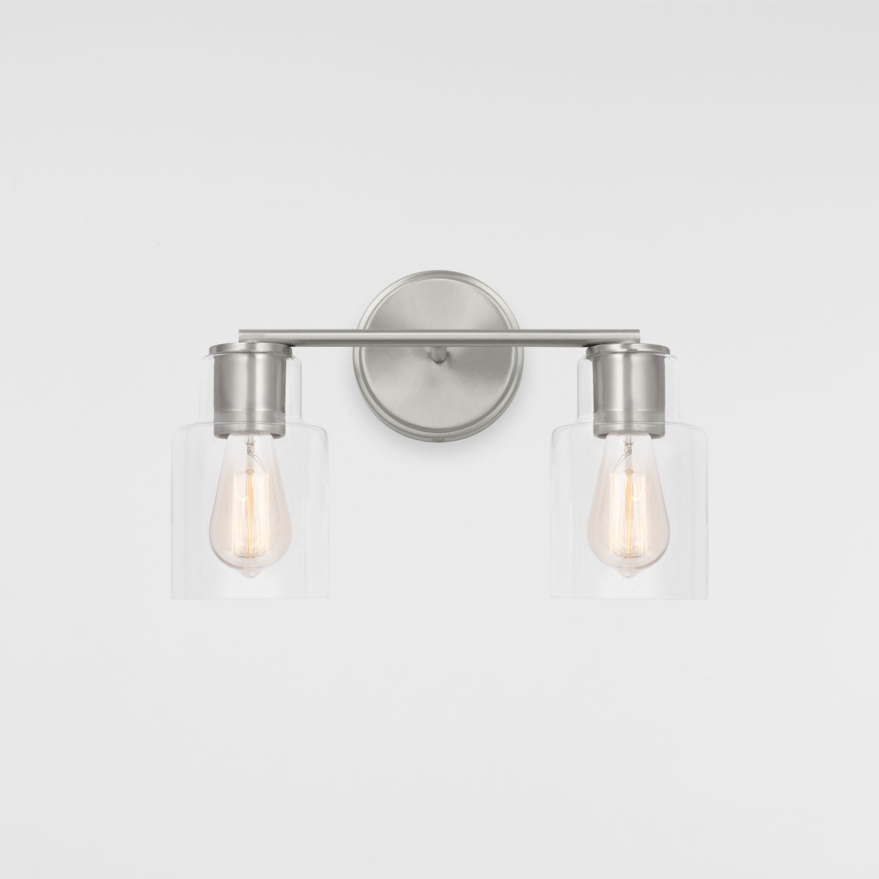 Sayward 2-Light Bath Sconce | Brushed Steel Bulb(s) Not Included
